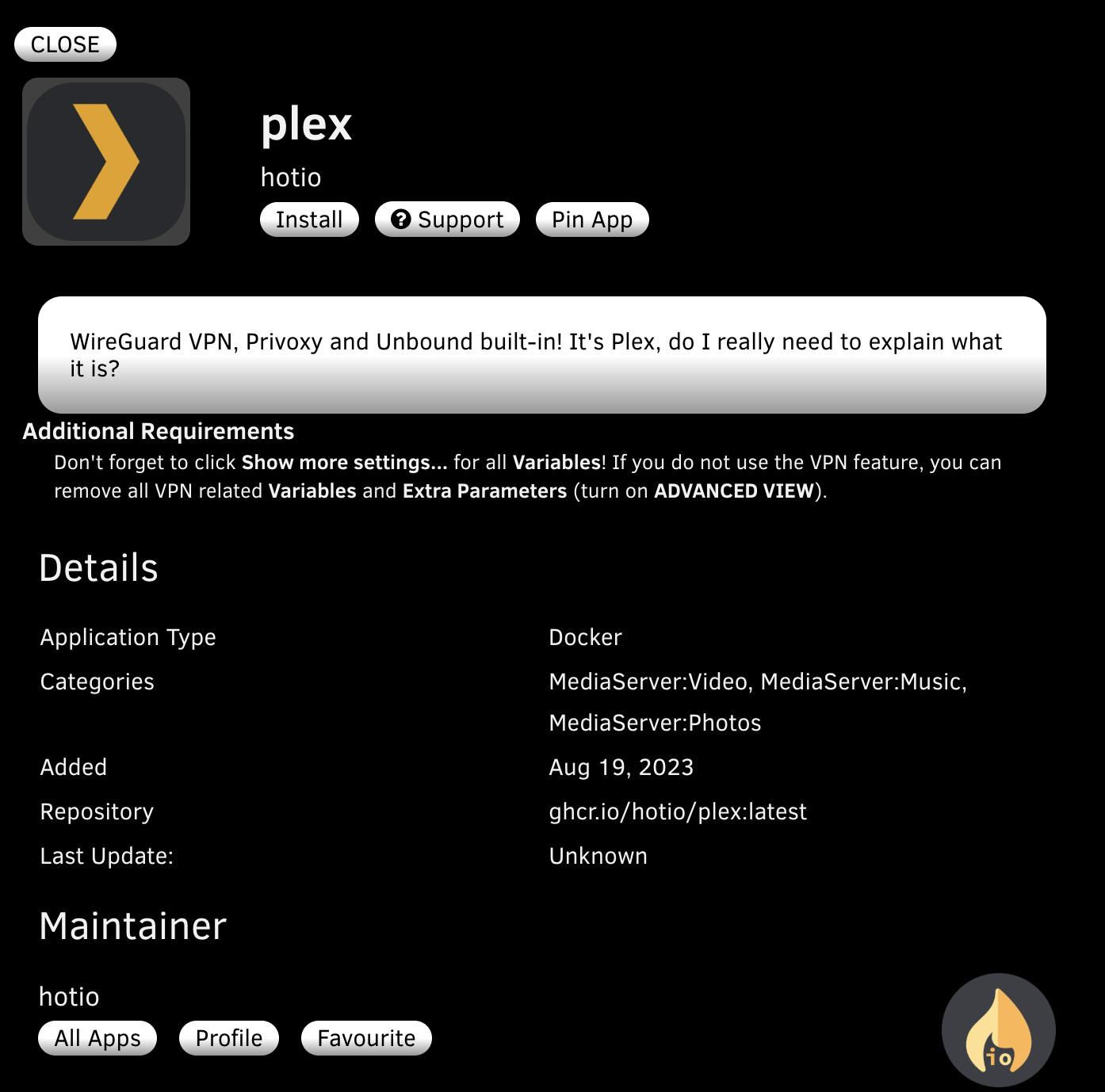 Application tile example